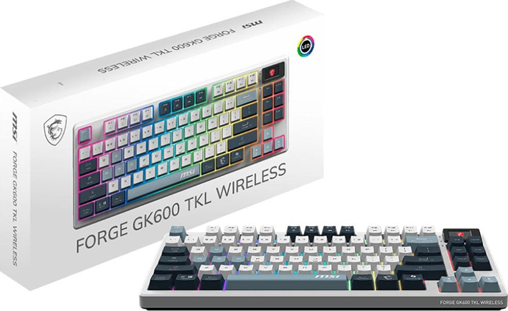MSI Forge GK600 TKL W Sky DE GAMING Keyboard Black S11-43DEP01-HH9