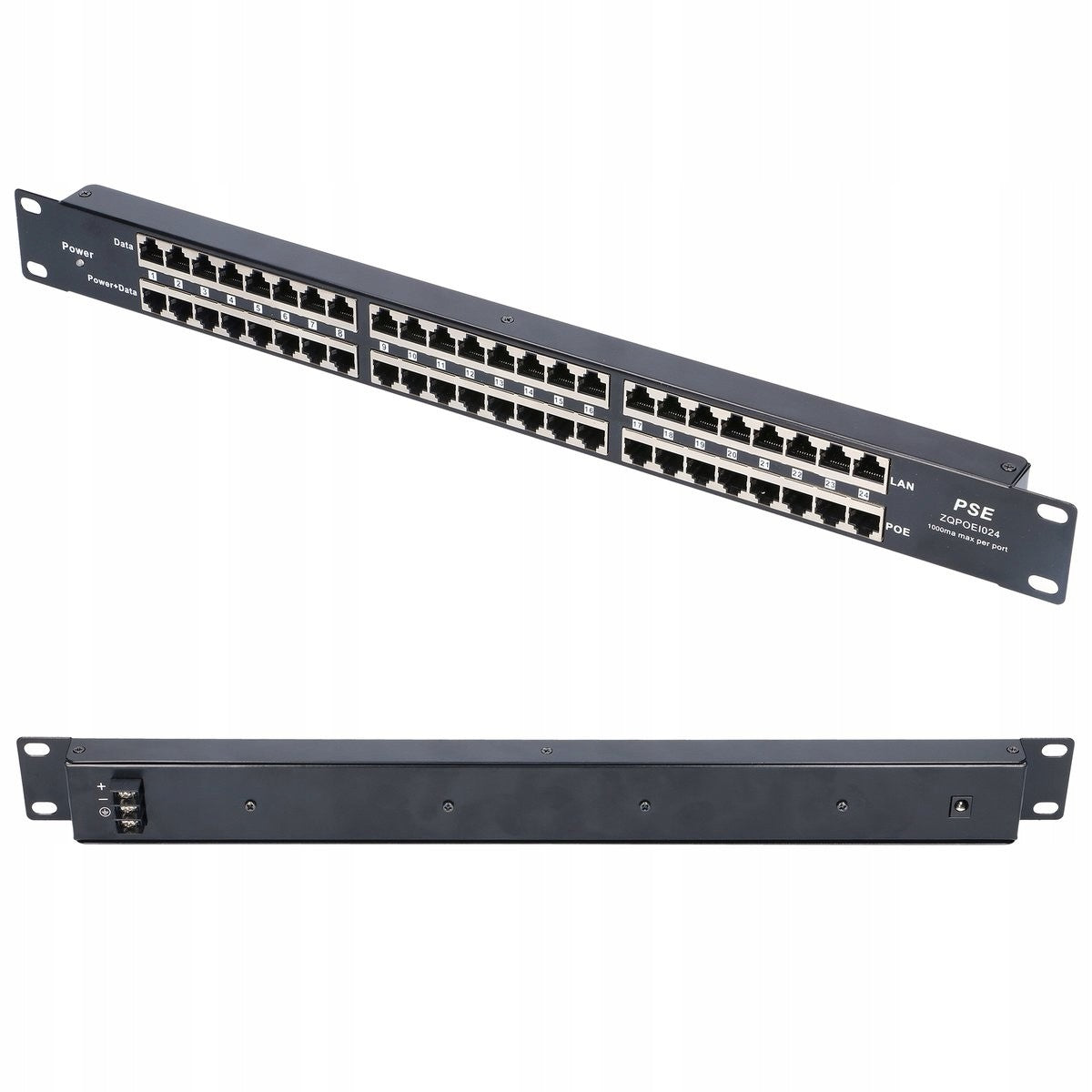 Extralink PoE Injector 24 Port Rackmount 100Mb/s RJ45 24x
