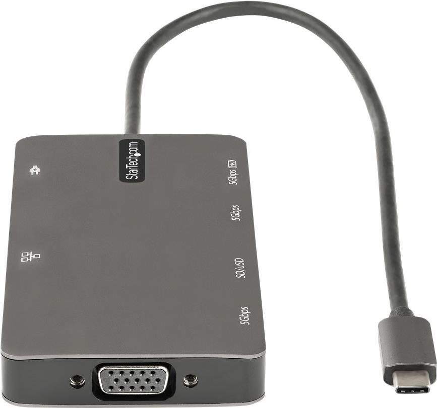 StarTech.com DKT30CHVSDPD Notebook-Dockingstation & Portreplikator Verkabelt USB 3.2 Gen 1 (3.1 Gen 1) Type-C grey (DKT30CHVSDPD)