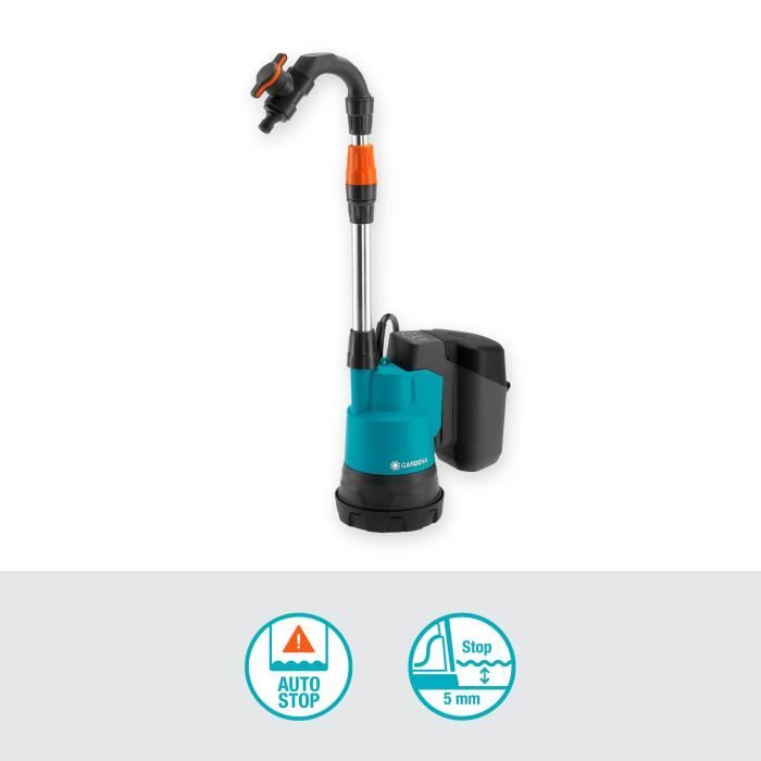 Gardena 2000/2 18V P4A Submersible Pump for Rainwater Collector