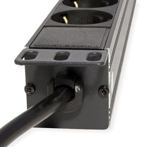 VALUE 19" Power Strip 1U 8 Outlets 3 m Cable Rack Module (19.99.1636)
