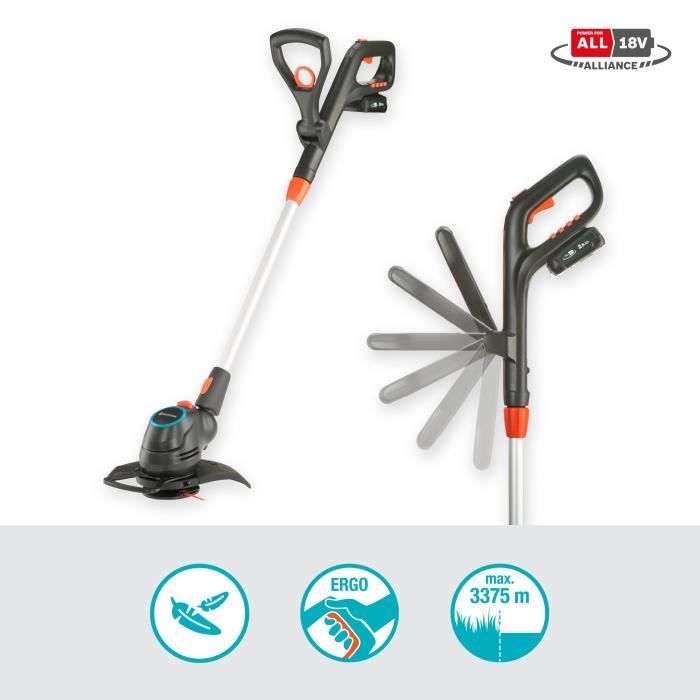 GARDENA ComfortCut Grass Trimmer - 23/18V P4A - 18V 2.5Ah Battery & Charger