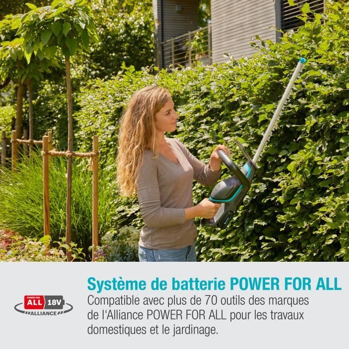 GARDENA ComfortCut 60/18V Cordless Hedge Trimmer - 18V - 60 cm (Supplied with 2.5Ah Li-ion Battery + Charger)