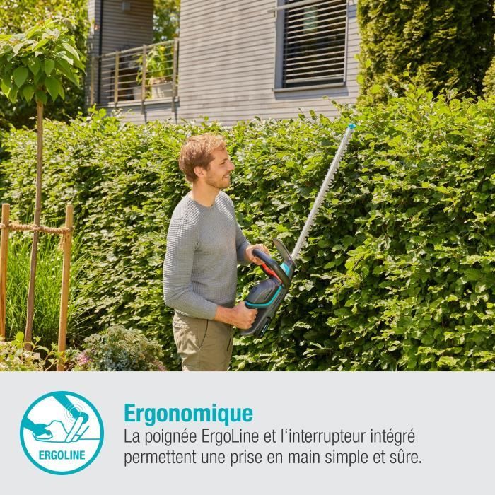 GARDENA ComfortCut 60/18V Cordless Hedge Trimmer - 18V - 60 cm (Supplied with 2.5Ah Li-ion Battery + Charger)
