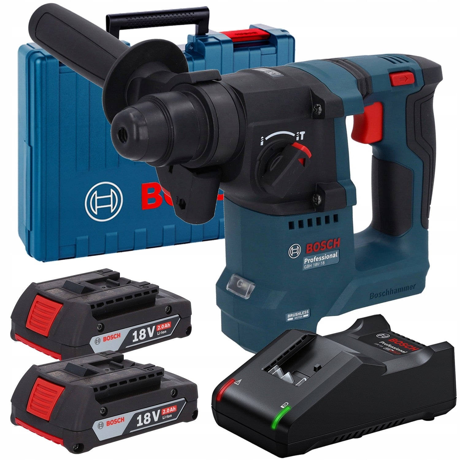 Bosch Cordless Rotary Hammer GBH 18V-18 Set (0611927001)