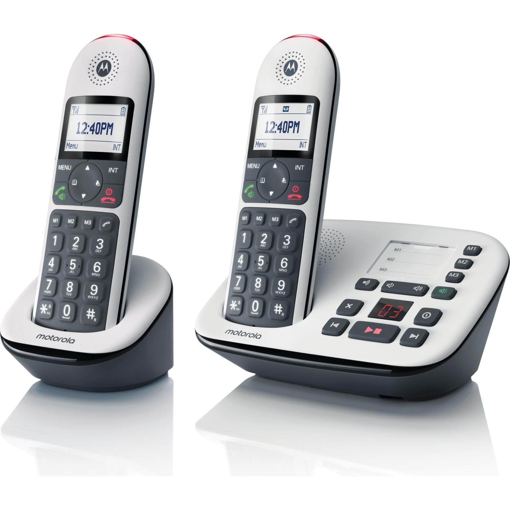 Motorola Solutions CD5012 DUO - DECT Phone with Answering Machine - White G31000X18W2AWE