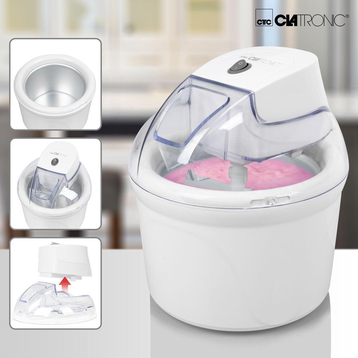 Clatronic Ice Cream Maker ICM 3764, White (263956)