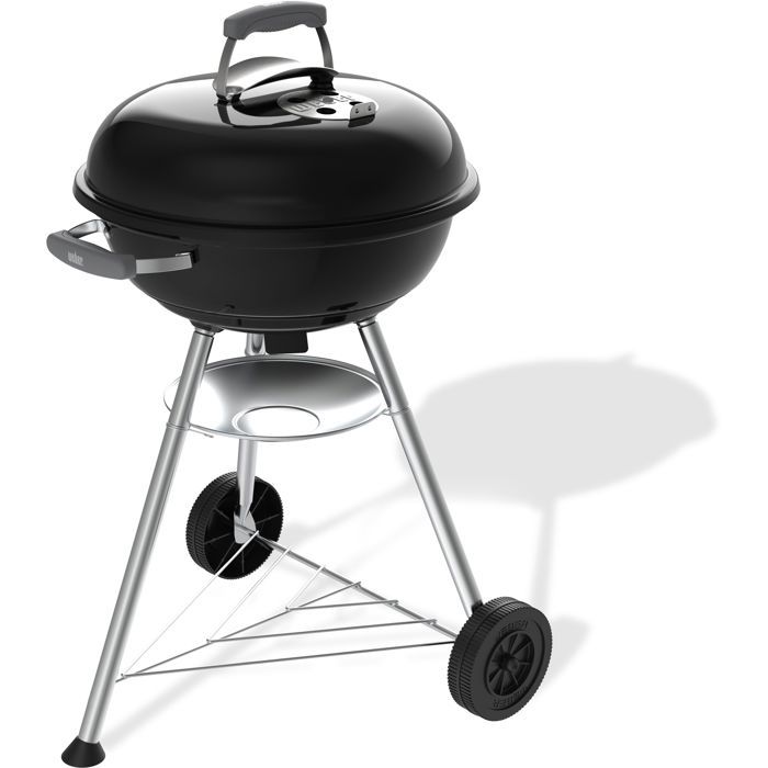 Weber Compact Kettle Charcoal Barbecue - 47 cm - Enamelled Steel - 6 Place Settings - Black