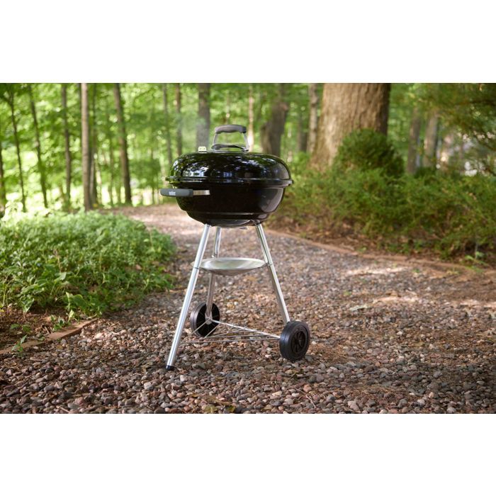 Weber Compact Kettle Charcoal Barbecue - 47 cm - Enamelled Steel - 6 Place Settings - Black