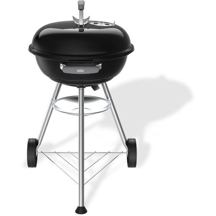 Weber Compact Kettle Charcoal Barbecue - 47 cm - Enamelled Steel - 6 Place Settings - Black