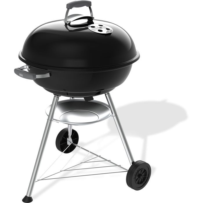 Weber Compact Kettle Charcoal Barbecue - 57 cm - Enamelled Steel - 9 Place Settings - Black