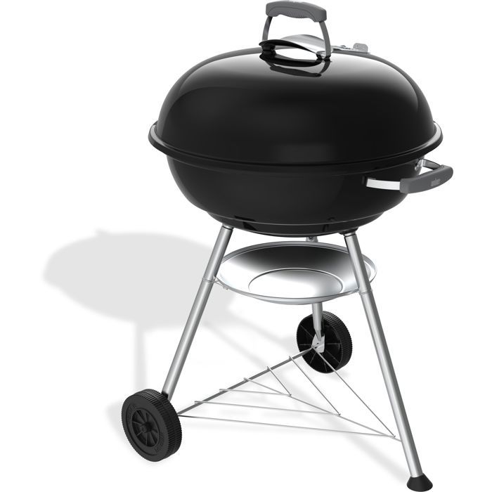 Weber Compact Kettle Charcoal Barbecue - 57 cm - Enamelled Steel - 9 Place Settings - Black