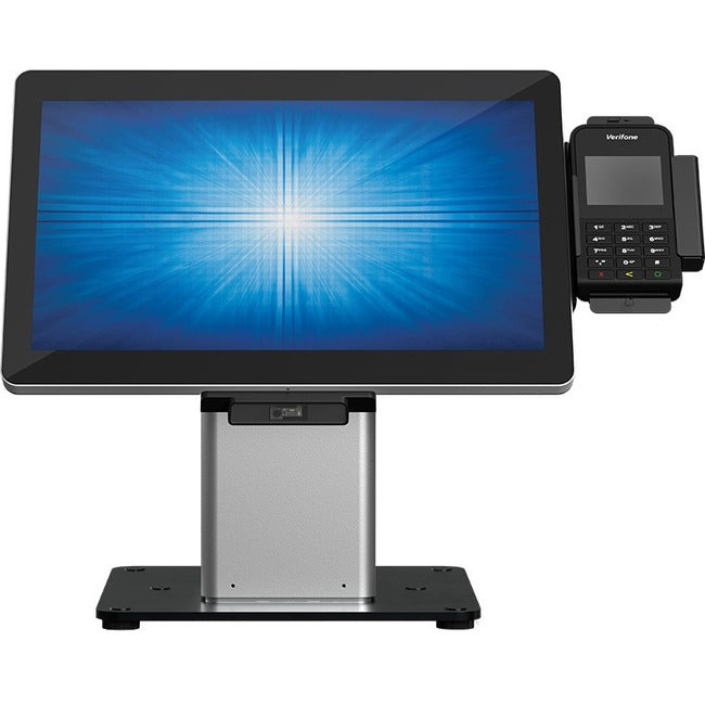 Elo Slim Self-Service Countertop Stand - Setup - for POS Terminal - black/silver - for Elo 1502L, 2002L, 2202L, 2402L, 2702L, I-Series ESY15i2, ESY15i5, ESY22i2, ESY22i5 (E514693)