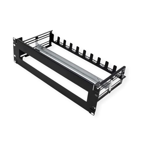 VALUE 19" Mounting Frame for DIN Rail Devices, 3U, Black, 26.99.0340