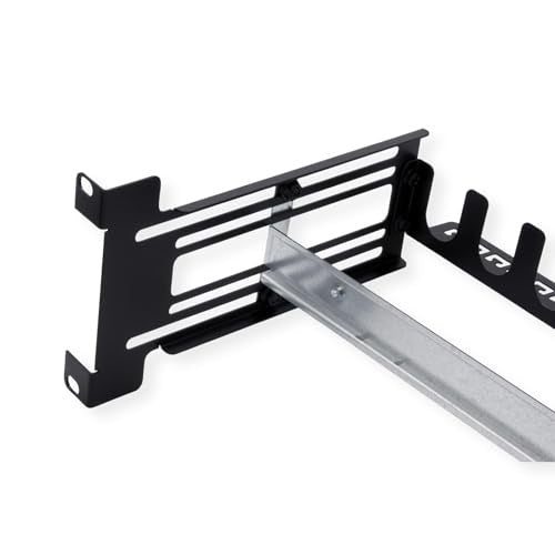 VALUE 19" Mounting Frame for DIN Rail Devices, 3U, Black, 26.99.0340
