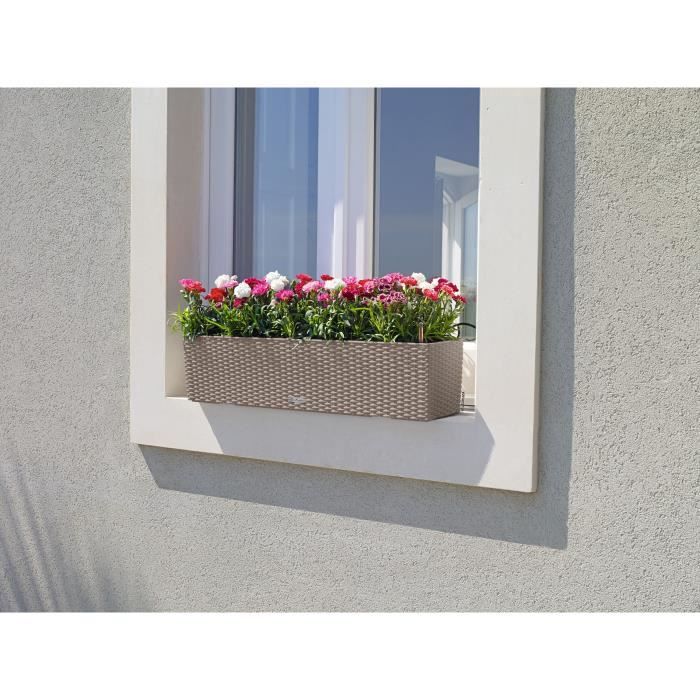 LECHUZA Planter - Balconera Cottage 80 - 79 x 19 x 19 cm - 12 L - Complete Kit - Sandable