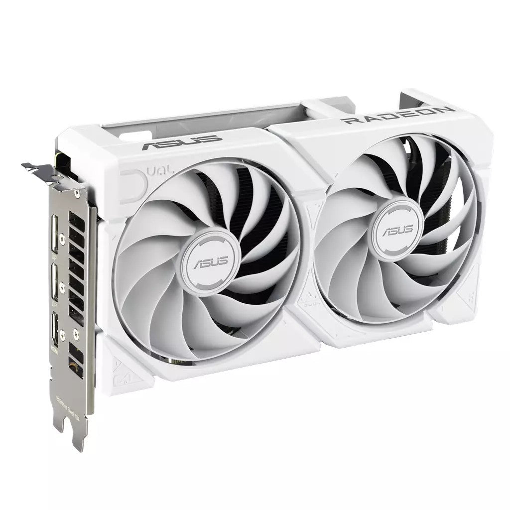 ASUS DUAL RX 9060 XT 16GB GDDR6 Graphics Card - 2xDP 1xHDMI - White (90YV0LG3-M0NA00)
