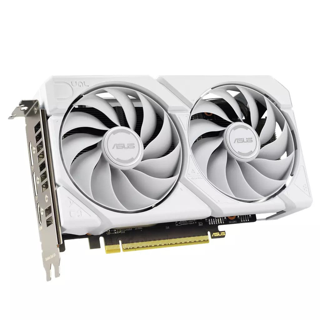 ASUS DUAL RX 9060 XT 16GB GDDR6 Graphics Card - 2xDP 1xHDMI - White (90YV0LG3-M0NA00)
