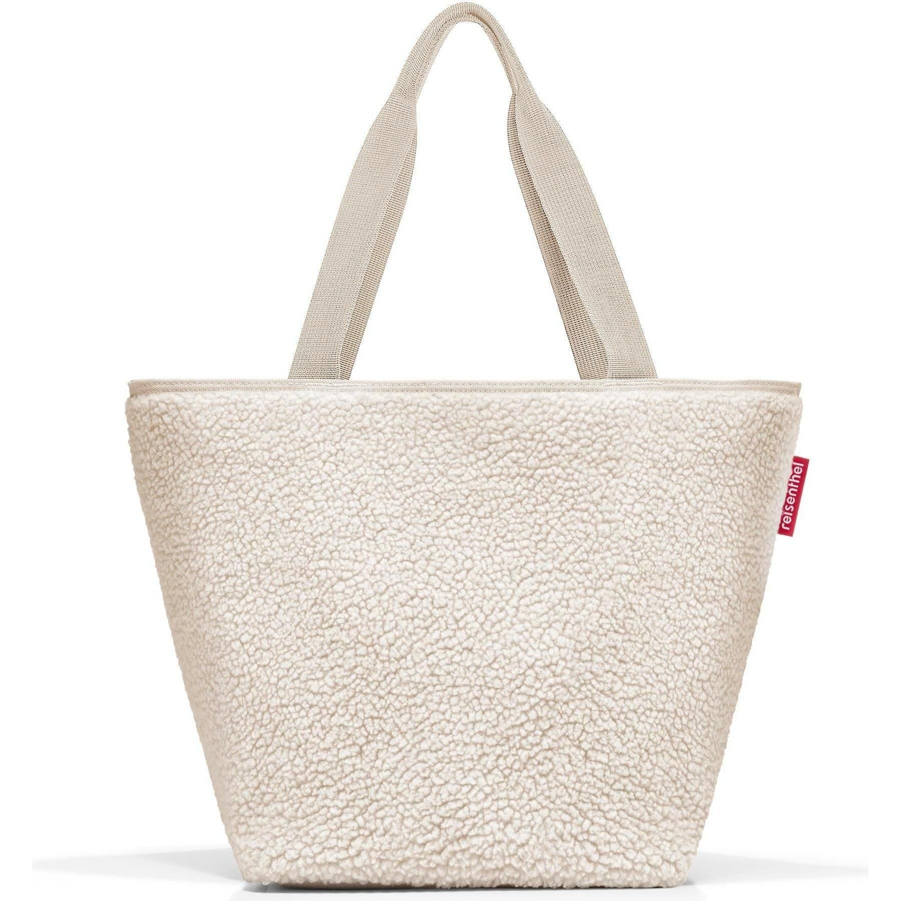 Reisenthel Shopper Bag M Teddy Sand, 15 L, Durable Polyester, Zippered Interior Compartment ZS1042