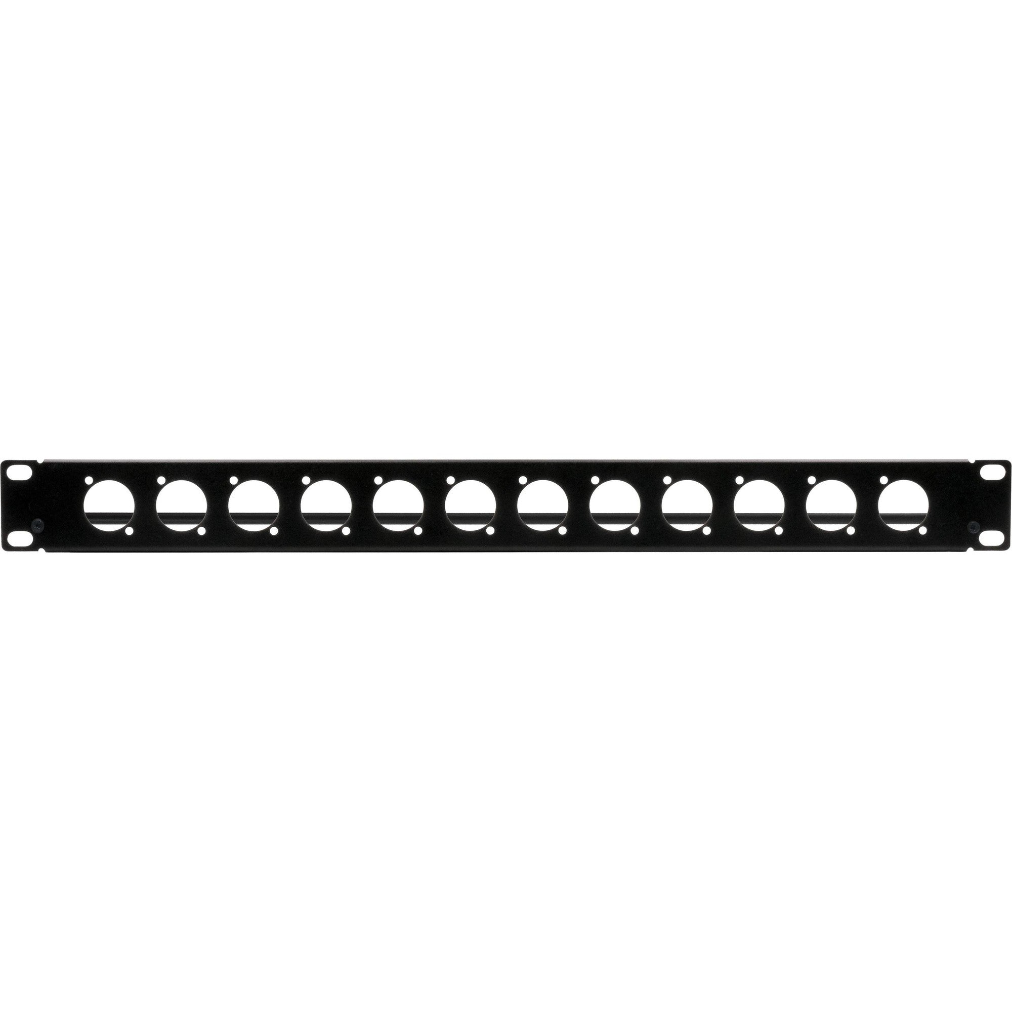 EXSYS GmbH 19" Rack Panel 1U, 12x D-Type (XLR) with Cable Management (EX-49299)