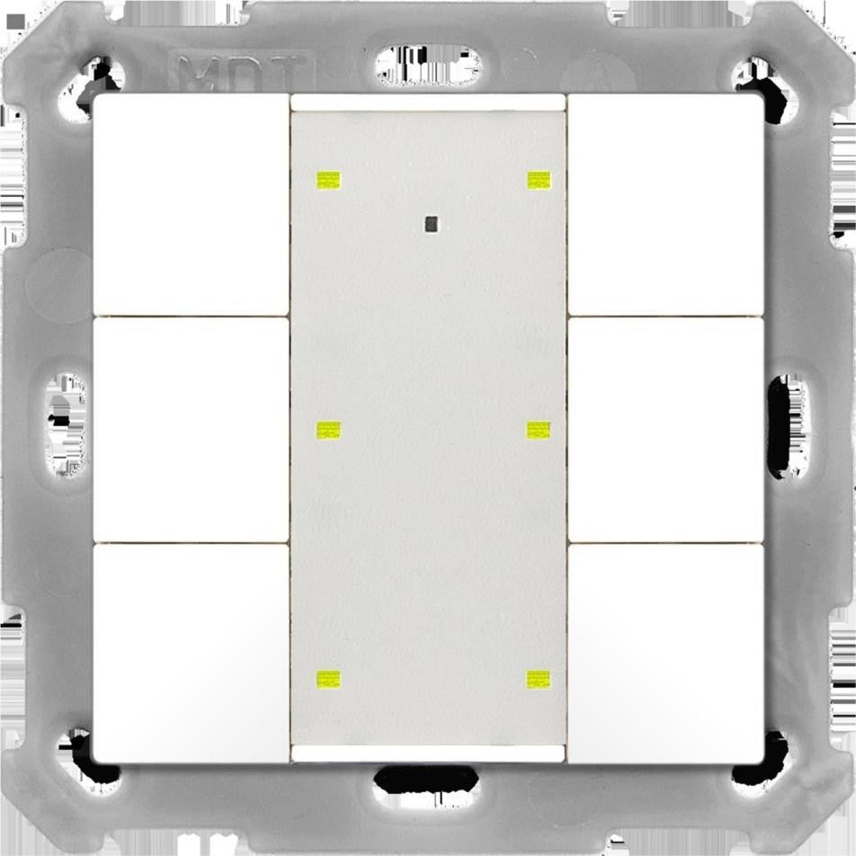 MDT technologies Taster Plus 55 - 6-Function Push Button - Pure White Matt - Type BE-TA55P6.02 6-fach