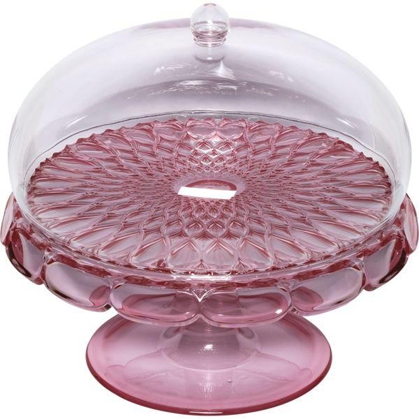Guzzini VANITY Kuchenplatte mit Fuß und Haube Flamingo pink (131901SAR35)