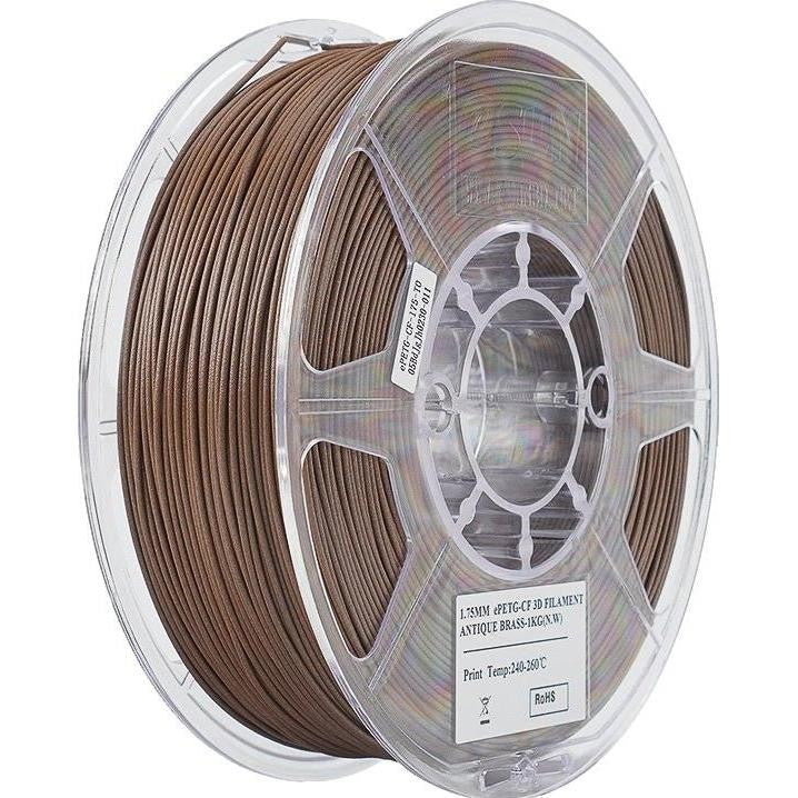 eSUN ePETG-CF 1.75 mm Antique Brass 1 kg 3D Filament - Model EPETG-CF-P175AB1