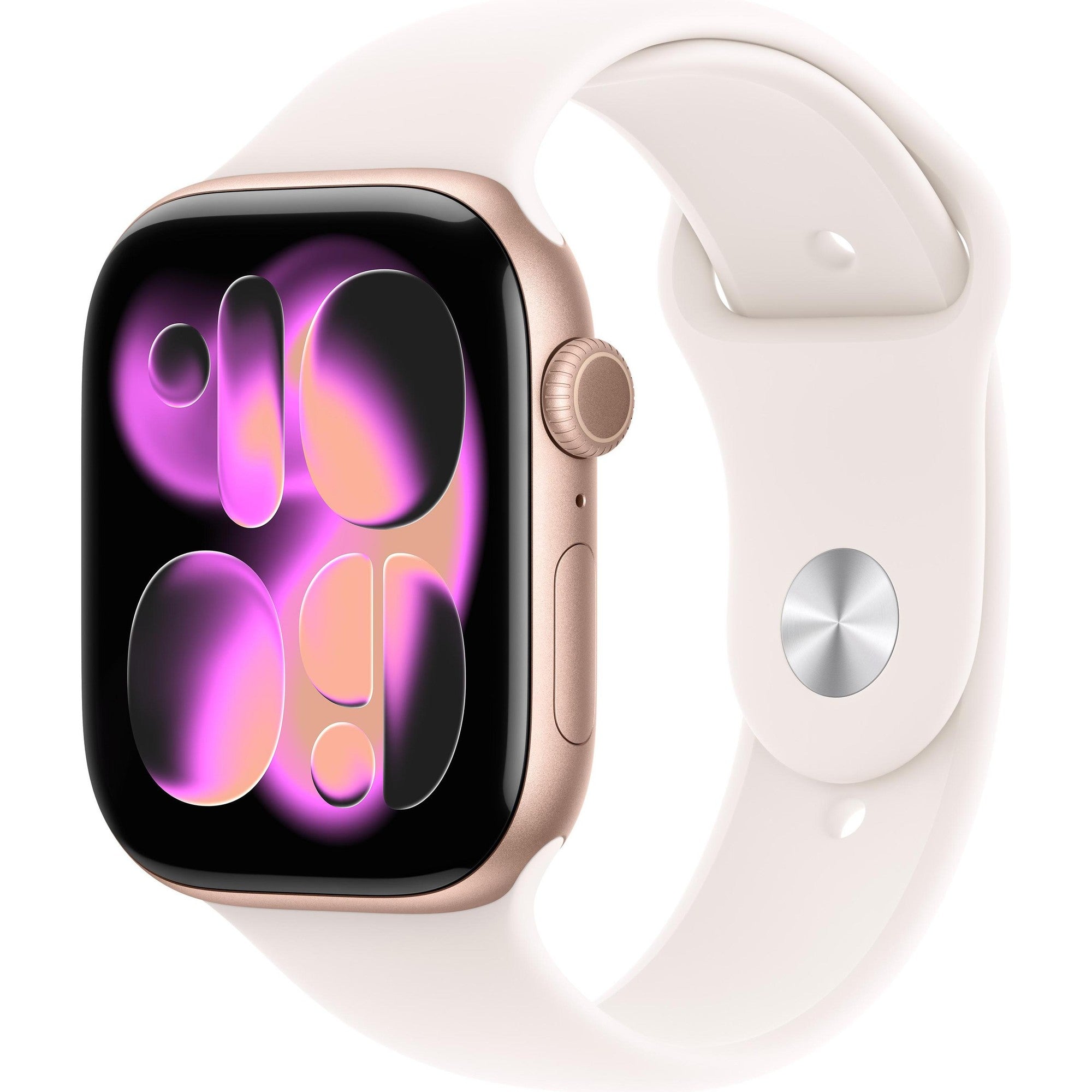 Apple Watch Series 11 GPS 46mm Rose Gold Aluminium Case with Light Blush Sport Band - S/M (MEV64ZR/A)