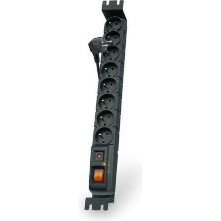 ACAR S8 FA RACK Power Strip 8 AC Outlets 1.5 m Black