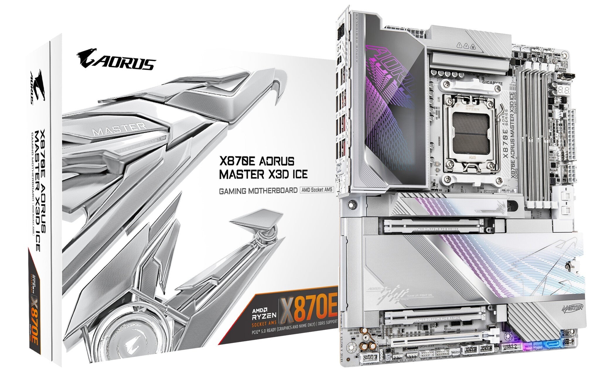 Gigabyte X870E A MASTER X ICE AM5 - Mainboard - AMD Sockel AM5 (Ryzen Zen4) (X870E A MASTER X ICE)