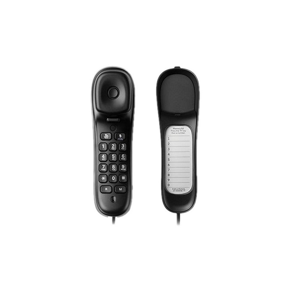 Motorola WALL MOUNTED LANDLINE PHONE CT50 BLACK - 10 Keys Memory/Call/Redial Indicator (107CT50BLACK)