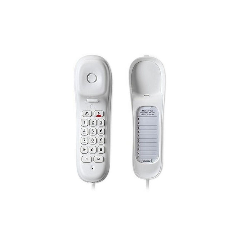 Motorola WALL MOUNTED LANDLINE PHONE CT50 BLACK - 10 Keys Memory/Call/Redial Indicator (107CT50BLACK)