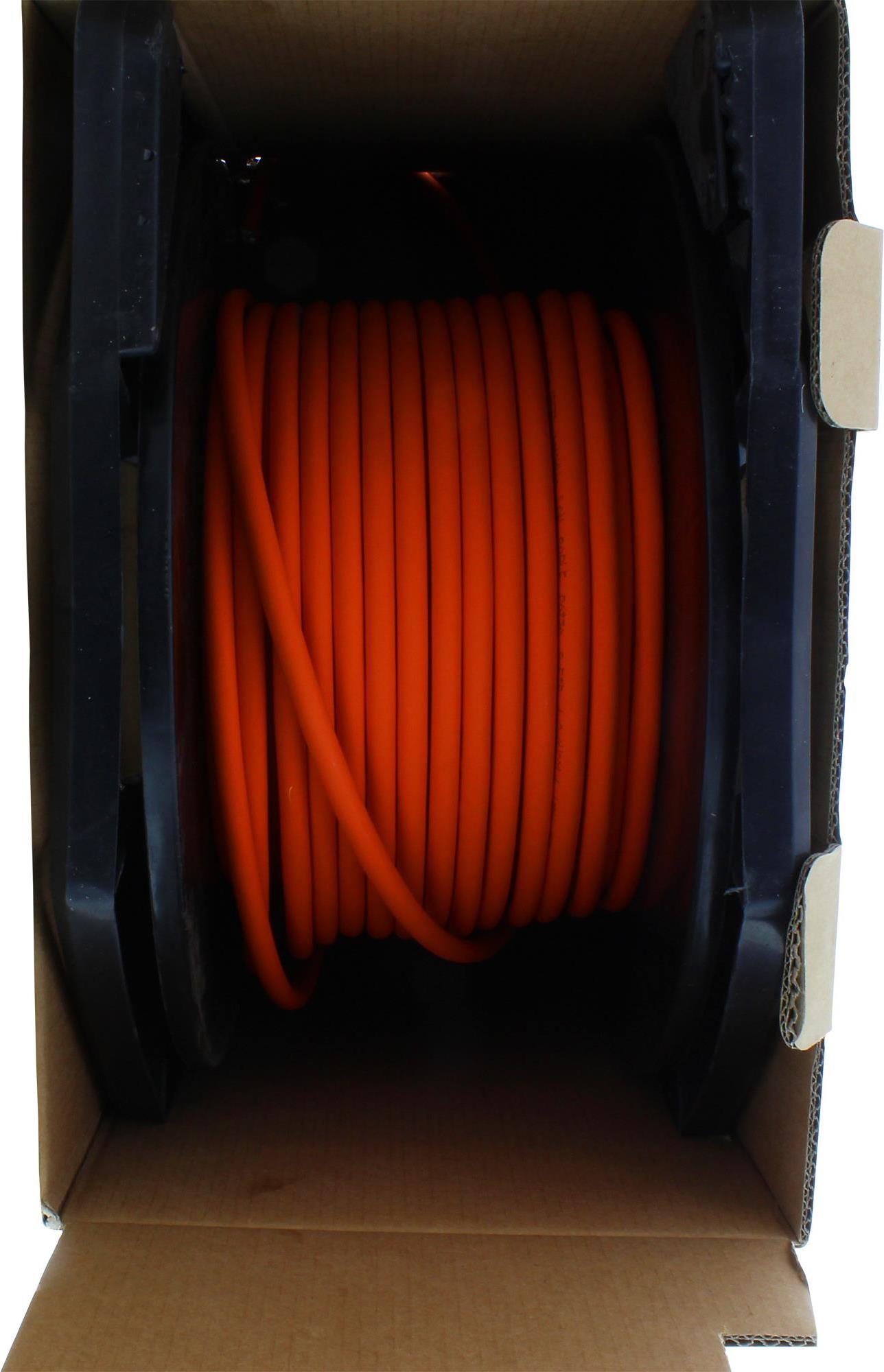 InLine VerlegekabelCat.7a Rohkabel S/FTP PiMF 4x2x0.58 AWG23 1200MHz B2ca halogenfrei orange - Verlegekabel - Netzwerk - SFTP - 25 m - low-smoke - zero-halogen - halogenfrei (71025I)