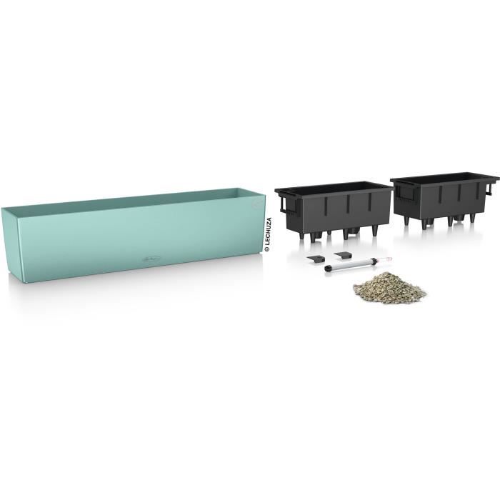 LECHUZA Planter - Balconera Color 80 - 79 x 19 x 19 cm - Pastel Green - 12 L