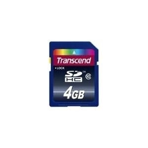 Transcend 4GB SDHC Memory Card - Class 10 - TS4GSDHC10
