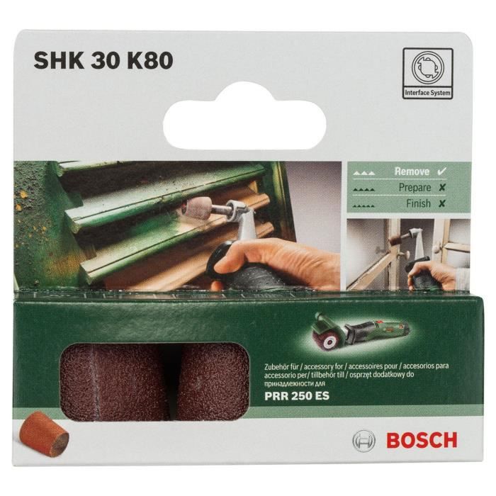 BOSCH Set of 3 PRR 30 mm G80 Conical Abrasives