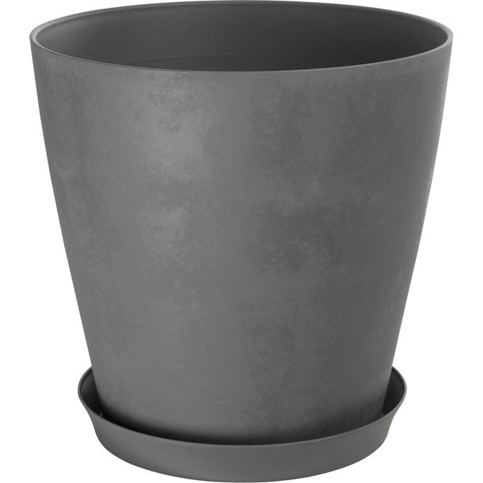 GARDEN ID Round Flower Pot - Swing Cone - Ø 30 - 14 L - H 29 cm - Grey
