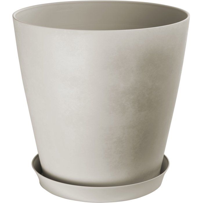 GARDEN ID Round Flower Pot - Swing Cone - Ø 35 - 23 L - 34 cm - Stone