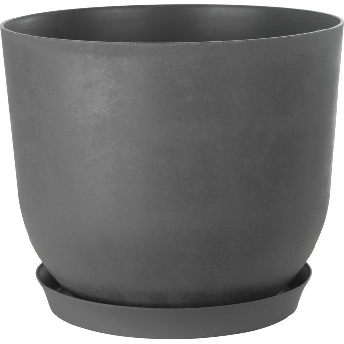 GARDEN ID Round Flower Pot - Swing Round - Ø 30 - 13 L - H 25 cm - Grey
