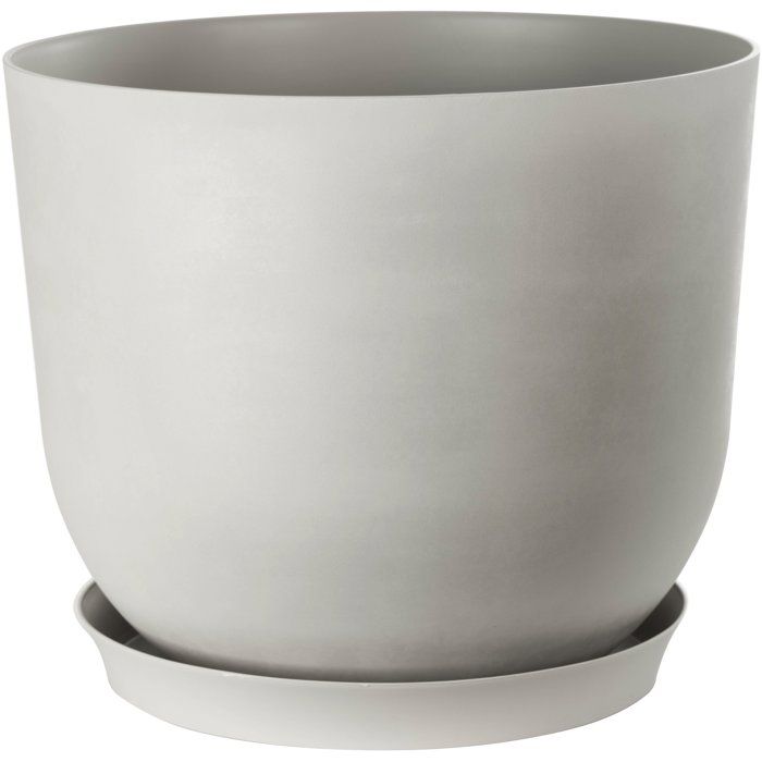 Round flower pot - GARDEN ID - Swing Round - Ø 40 - 30 L - H 32 cm - White Stone