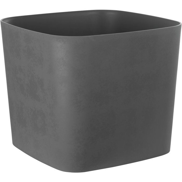 Square flower pot - GARDEN ID - Swing Square - 16 L - 30 x 30 x 25 cm - Grey