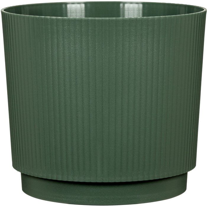 Round plant pot - GARDEN ID - Lino - Ø 25 - 7 L - H 22 cm - Dark green