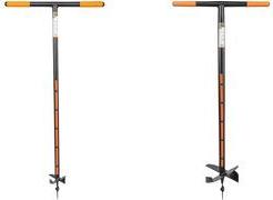 Bradas Earth Auger 200 mm, Anthracite/Orange, Hardened Boron Steel Head, KT-V2052