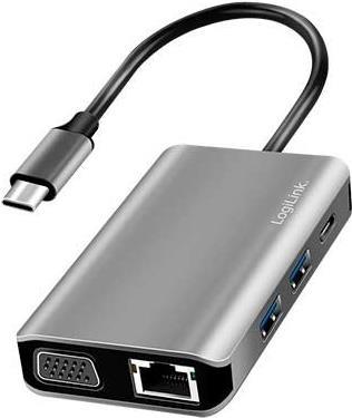 LogiLink Dockingstation LogiLink USB 3.2 Gen 1 USB-C 7-Port UA0410 - 3.0 - USB Typ C (UA0410)