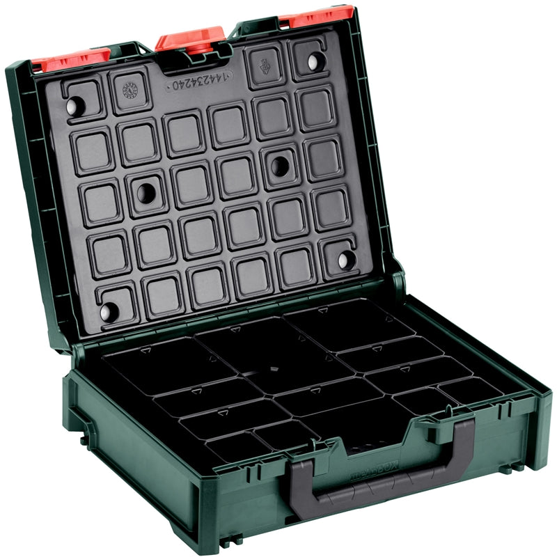 Metabo metaBOX 100S Organizer with 15 Insert Boxes ABS 396 x 296 x 100 mm