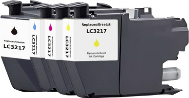 Renkforce Ink Cartridge Combo Pack - Replaces Brother LC-3217BK, LC-3217C, LC-3217 M, LC-3217Y - Black, Cyan, Magenta, Yellow - Model RF-6952440