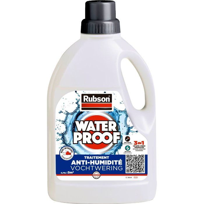RUBSON Waterproofing Coating - Damp Wall Treatment - Colorless - 0.75 L Can