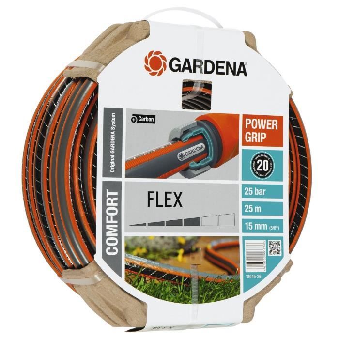 GARDENA Comfort FLEX Garden Hose - 25 m Length - Ø15mm - Kink-resistant - Model 18045-26
