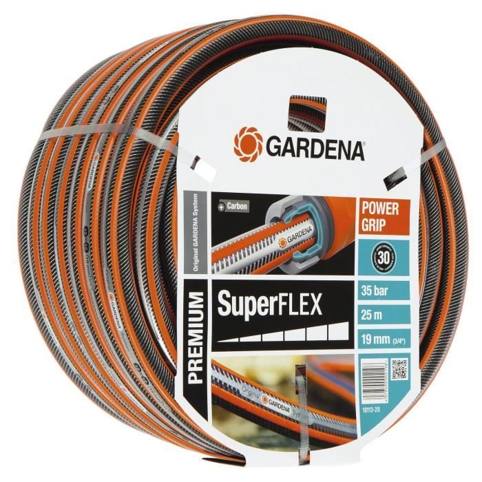 GARDENA Premium SuperFLEX Garden Hose - 25 m Length - Ø19mm - Kink-resistant - Model 18113-20