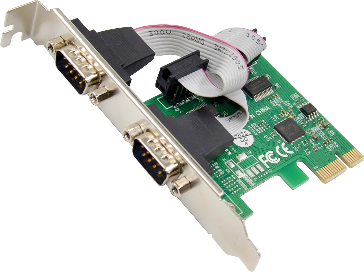 InLine Interface Card - 2x Serial 9-pin - PCIe - 76619D